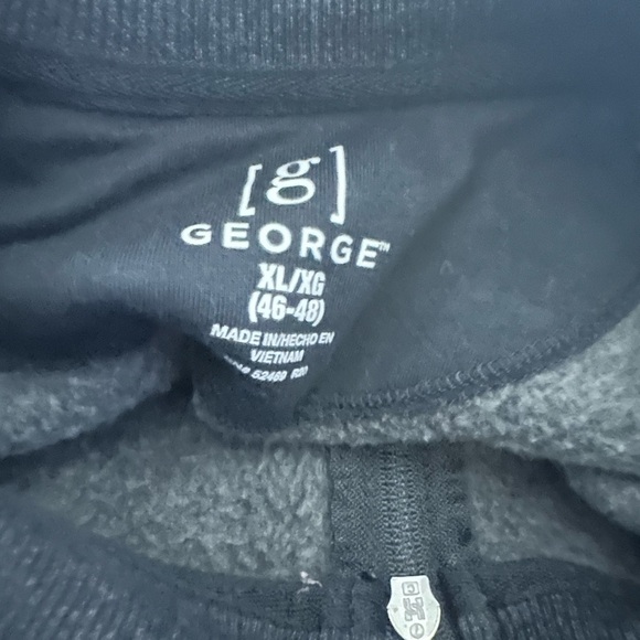 George Mens 1/4 Zip Pullover Sweater Charcoal Grey XL - Picture 6 of 7